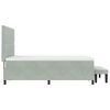 vidaXL Cama tipo Box Spring Gris claro 160 x 200 cm Terciopelo