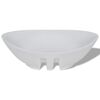 vidaXL Lavabo ovalado y orificio desbordamiento cerámica 59x38,5 cm
