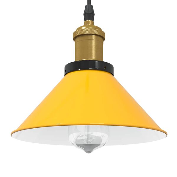 vidaXL Lámpara colgante regulable altura E27 amarillo brillante Ø 22cm