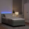 vidaXL Cama Box Spring LED con LED Gris Claro 90 x 190 cm Terciopelo