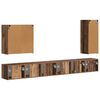 vidaXL Conjunto de mueble para TV de pared 6 pcs Madera envejecida