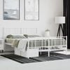 vidaXL Estructura cama sin colchón con estribo metal blanco 140x200 cm