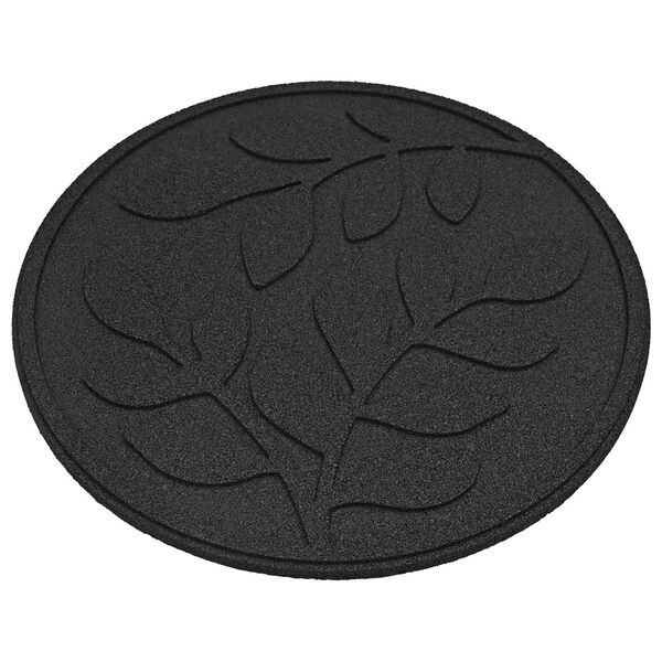 vidaXL Piedra decorativa 6 pcs Negro &Oslash; 44 x 2 cm Goma