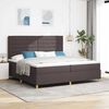 vidaXL Cama tipo Box Spring Marr&oacute;n Oscuro 200 x 200 cm tela