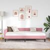 vidaXL Estructura de cama en esquina con cabecera Rosa 80 cm x 200 cm