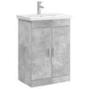 vidaXL Juego de muebles de ba&ntilde;o Gris Hormig&oacute;n 61 x 40 x 84,5 cm