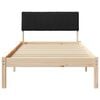 vidaXL Estructura de cama con cabecera Marr&oacute;n y negro 90 x 190 cm