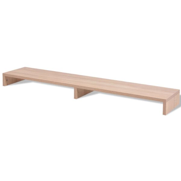 vidaXL Soporte para pantalla madera de ingeniería beige 110x23,5x9 cm