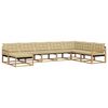 vidaXL Conjunto de sof&aacute;s de exterior con coj&iacute;n 8 pcs y Beige