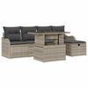 vidaXL Conjunto de sof&aacute; de jard&iacute;n 6 uds. Gris Claro rat&aacute;n sint&eacute;tico
