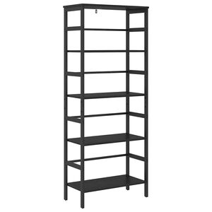 vidaXL Estante de libros 4 niveles 60 x 29,5 x 149 cm Roble Negro