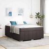 vidaXL Estructura de cama con colch&oacute;n Marr&oacute;n Oscuro 160 x 200 cm tela