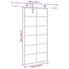 vidaXL Puerta corredera con herrajes negro 102x205 cm ESG vidrio