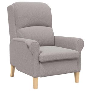 vidaXL sill&oacute;n Gris claro Tela de Sherpa suave