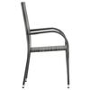 vidaXL Juego de comedor para jard&iacute;n 5 piezas con cojines gris y negro