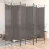 vidaXL Biombo divisor de 6 paneles de tela gris antracita 240x200 cm