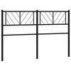vidaXL Cabecero de repuesto de metal negro 135 cm