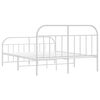 vidaXL Estructura cama sin colch&oacute;n con estribo metal blanco 140x190 cm