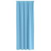 vidaXL Cortinas Opacas con Anillas 2 pcs Azul Claro 225 x 140 cm