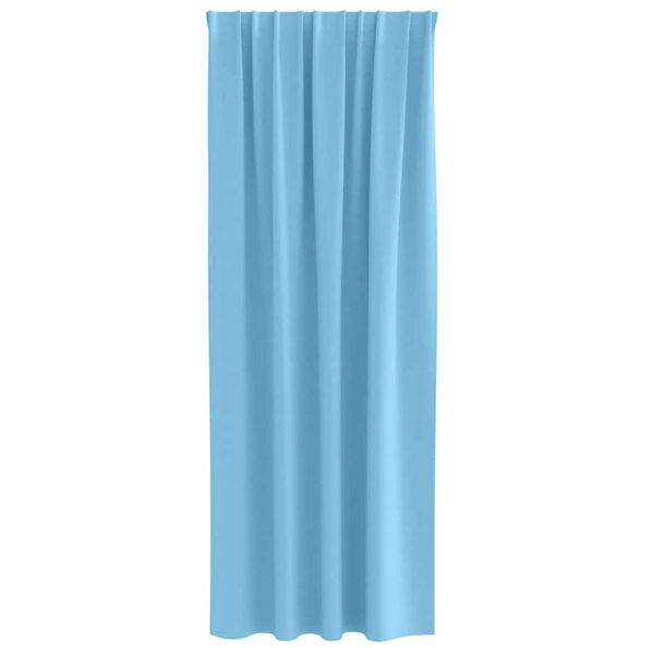 vidaXL Cortinas Opacas con Anillas 2 pcs Azul Claro 225 x 140 cm