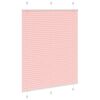vidaXL Estor Plisado rosa 105x100 cm Tela Ancho 104,4 cm Poli&eacute;ster