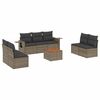 vidaXL Set de sof&aacute;s de jard&iacute;n 8 pzas y cojines rat&aacute;n sint&eacute;tico gris