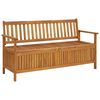 vidaXL Banco de almacenaje de jard&iacute;n madera de acacia maciza 148 cm