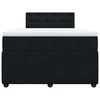 vidaXL Cama box spring con colch&oacute;n terciopelo negro 120x200 cm