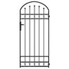 vidaXL Poste de Valla ASSEN 200 x 88 x 14 cm Acero Gris Con cerradura