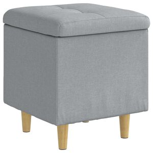 vidaXL Ottoman con Almacenamiento Gris Claro 40 x 40 x 45 cm tela