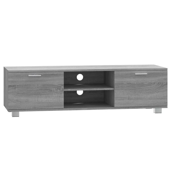 vidaXL Mueble de TV madera contrachapada gris Sonoma 140x40,5x35 cm