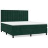 vidaXL Cama box spring con colch&oacute;n terciopelo verde oscuro 160x200 cm