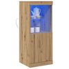 vidaXL Aparador LED Roble artesanal 41 x 37 x 100 cm