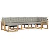 vidaXL Conjunto de sof&aacute;s de exterior 7 uds. Blanco y Gris Claro