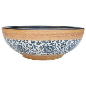 vidaXL Lavabo sobre encimera redondo cer&aacute;mica multicolor &Phi;41x14 cm