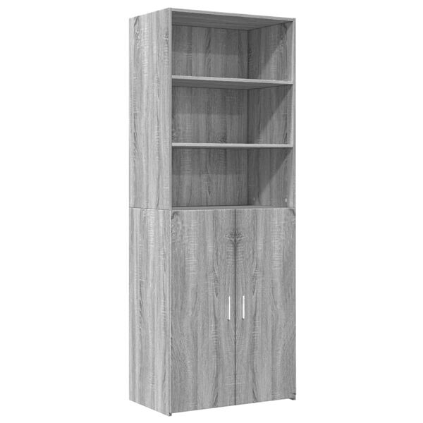 vidaXL Aparador alto madera de ingenier&iacute;a gris Sonoma 70x42,5x185 cm