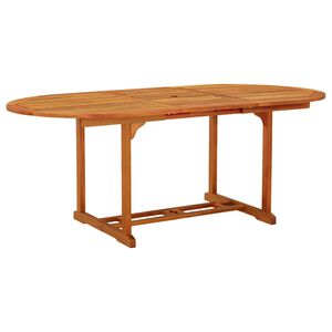 vidaXL Mesa de jard&iacute;n madera maciza de eucalipto 200x100x75 cm