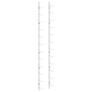 vidaXL Botellero de pared para 12 botellas hierro blanco