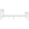 vidaXL Estructura cama sin colch&oacute;n con estribo metal blanco 183x213 cm