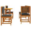 vidaXL Juego Bistro de Jardín 4 pcs Marrón madera maciza de acacia
