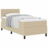 vidaXL Cama tipo Box Spring Gris claro y blanco. 203 x 80 x 88 cm