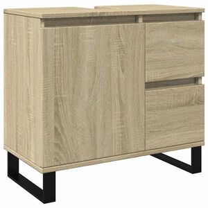 vidaXL Armario de ba&ntilde;o madera contrachapada roble Sonoma 65x33x60 cm