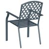 vidaXL Silla de Jard&iacute;n 4 pcs Antracita 56 x 65 x 89 cm Acero