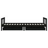 vidaXL Estructura de cama ni&ntilde;os con cajones madera pino negro 90x200cm