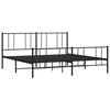 vidaXL Estructura cama sin colch&oacute;n con estribo metal negro 200x200 cm