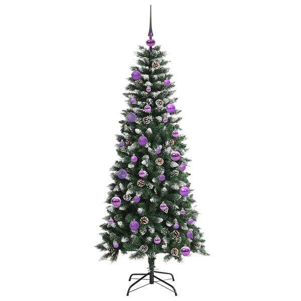 vidaXL &Aacute;rbol de Navidad artificial Verde 150 cm PVC, Pl&aacute;stico y Acero