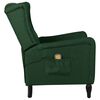 vidaXL Sill&oacute;n de masaje reclinable de tela verde oscuro