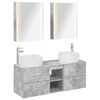 vidaXL Juego de muebles de ba&ntilde;o 5 pcs Gris Hormig&oacute;n