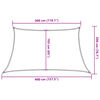 vidaXL Toldo de vela HDPE amarillo 160 g/m² 3/4x2 m
