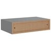 vidaXL Estantes de pared con cajón 2 uds MDF gris 40x23,5x10 cm
